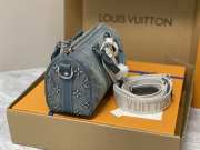 Louis Vuitton Keepal Bandouliere 25 Handbag Denim Canvas - 3