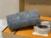 Louis Vuitton Keepal Bandouliere 25 Handbag Denim Canvas - 5