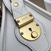 Exquisite Gucci white mini top handle bag 22x15x11cm - 2