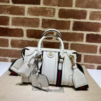 Exquisite Gucci white top handle bag 27x18x14cm