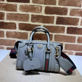 Exquisite Gucci blue top handle bag 27x18x14cm