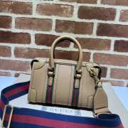 Exquisite Gucci light brown mini top handle bag 22x15x11cm - 3