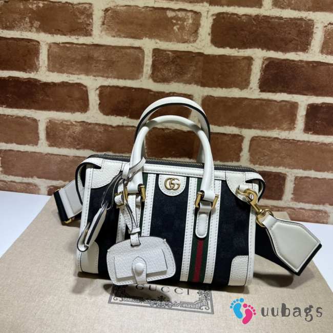 Exquisite Gucci black & white mini top handle bag 22x15x11cm - 1