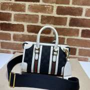 Exquisite Gucci black & white mini top handle bag 22x15x11cm - 4