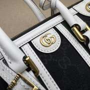 Exquisite Gucci black & white mini top handle bag 22x15x11cm - 3