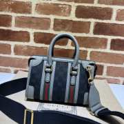 Exquisite Gucci black & blue mini top handle bag 22x15x11cm - 4