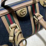 Exquisite Gucci brown & blue top handle bag 27x18x14cm - 6