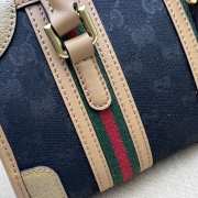 Exquisite Gucci brown & blue top handle bag 27x18x14cm - 2