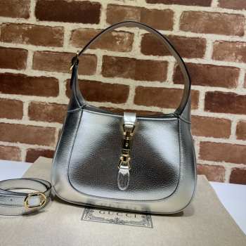 Gucci Jackie 1961 silver shoulder bag 27.5x19x4cm