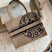 Dior Book Tote Brown Embroided Bag 26.5cm - 2