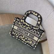 Dior Mini Book Tote Leopard Pattern Embroided Bag 22.5cm - 2