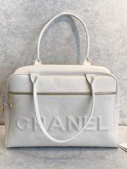 Chanel Maxi Bowling In White 30x45x15cm - 1