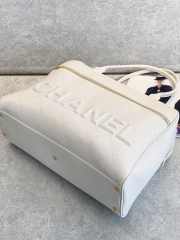 Chanel Maxi Bowling In White 30x45x15cm - 4