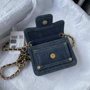 Chanel Small Denim Flap Bag 10x12cm - 4