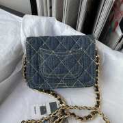 Chanel Small Denim Flap Bag 10x12cm - 5