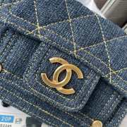 Chanel Small Denim Flap Bag 10x12cm - 6