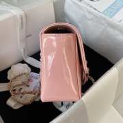 Chanel flap bag with gold buckle in pink 20cm - 5