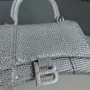 Balenciaga Hourglass bling bling in silver 19x8x13cm - 5