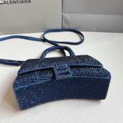 Balenciaga Hourglass bling bling in blue 19x8x13cm - 5