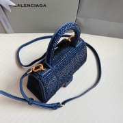 Balenciaga Hourglass bling bling in blue 19x8x13cm - 6