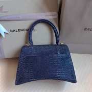 Balenciaga Hourglass bling bling in blue 23x10x24cm - 5