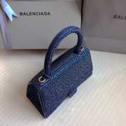 Balenciaga Hourglass bling bling in blue 23x10x24cm - 3