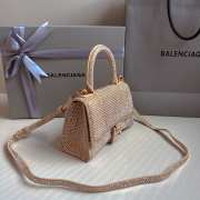 Balenciaga Hourglass bling bling in bronze gold 19x8x13cm - 4