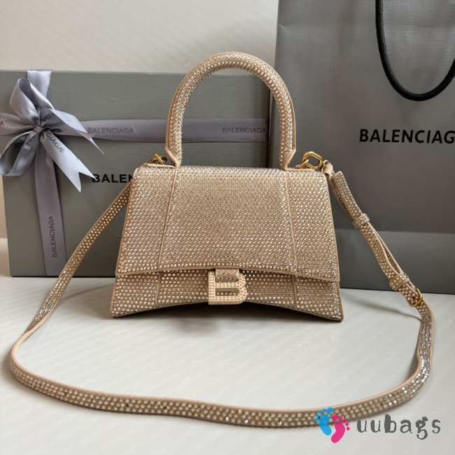 Balenciaga Hourglass bling bling in bronze gold 23x10x24cm - 1