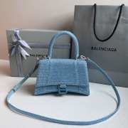 Balenciaga Hourglass bling bling in light blue 19x8x13cm - 6