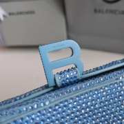 Balenciaga Hourglass bling bling in light blue 23x10x24cm - 6