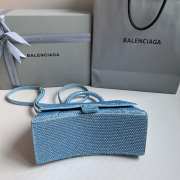 Balenciaga Hourglass bling bling in light blue 23x10x24cm - 3