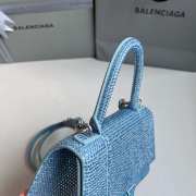 Balenciaga Hourglass bling bling in light blue 23x10x24cm - 2