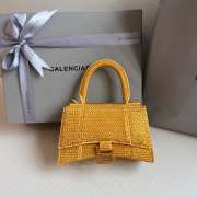 Balenciaga Hourglass bling bling in yellow 19x8x13cm - 1