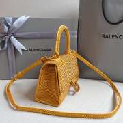 Balenciaga Hourglass bling bling in yellow 19x8x13cm - 6