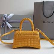 Balenciaga Hourglass bling bling in yellow 19x8x13cm - 4