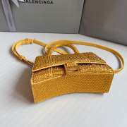 Balenciaga Hourglass bling bling in yellow 19x8x13cm - 3