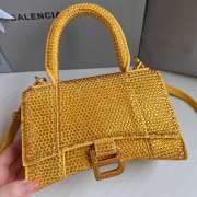 Balenciaga Hourglass bling bling in yellow 19x8x13cm - 2