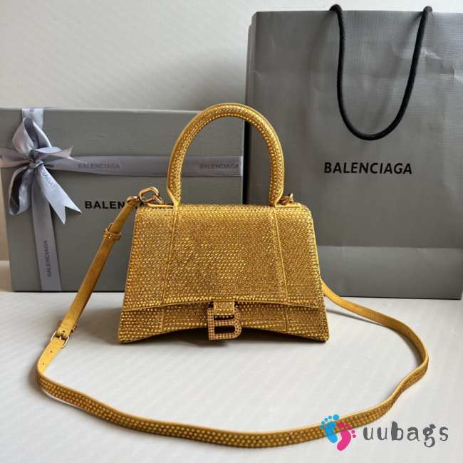 Balenciaga Hourglass bling bling in yellow 23x10x24cm - 1