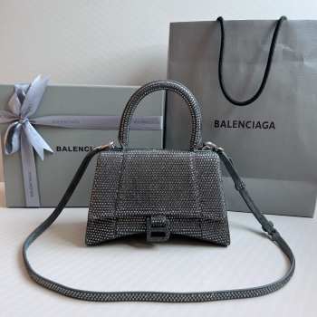 Balenciaga Hourglass bling bling in gray 23x10x24cm