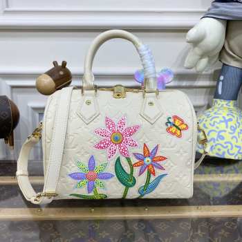 LV M46415 Speedy Bandoulière In White 25x19x15cm