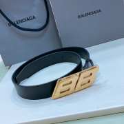 Balenciaga belt black calfskin with gold buckle width 3.4cm - 6