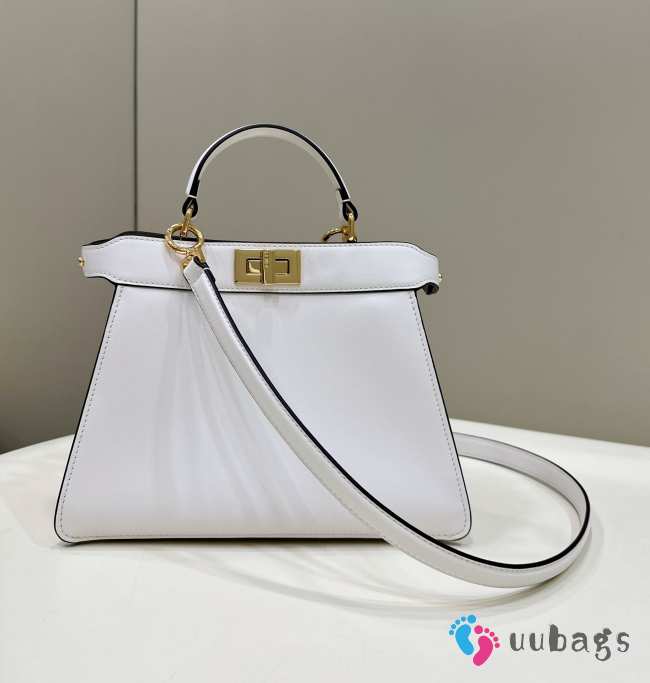 Fendi Peekaboo I See U In White 27×11×20cm - 1