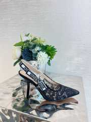 Dior Roses High Heels In Black 2/6.5/10cm - 2