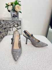 Dior Macramé High Heels In Gray 2/6.5/10cm  - 3