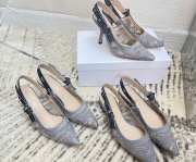 Dior Macramé High Heels In Gray 2/6.5/10cm  - 1