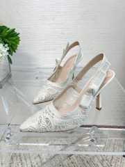 Dior Macramé High Heels In White 2/6.5/10cm - 3