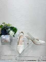 Dior Macramé High Heels In White 2/6.5/10cm - 6