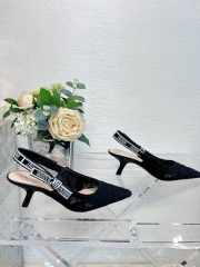 Dior Macramé High Heels In Black 2/6.5/10cm - 5