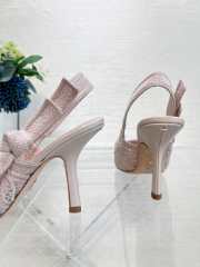 Dior Macramé High Heels In Pink 2/6.5/10cm - 6