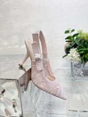 Dior Macramé High Heels In Pink 2/6.5/10cm - 3